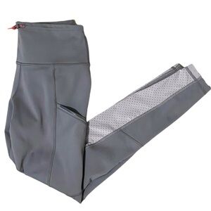 Nike Dri-Fit Womens Pants Advance Running Division Epic Luxe Swoosh Gray Size S